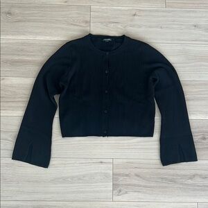 Wild Fable Black Ribbed Cardigan